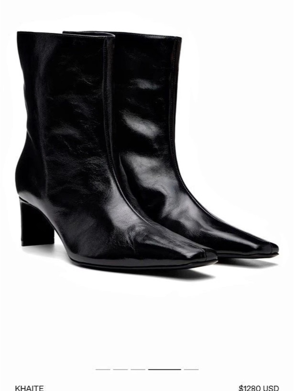 Khaite Ona Ankle Boot Black Heeled Boots US 9